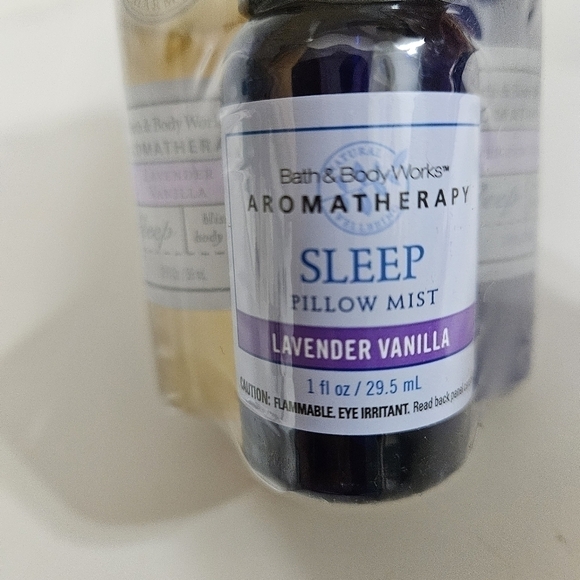 NEW RARE Bath & Body Works Aromatherapy Sleep Kit LAVENDER VANILLA 4 pc Set Mist - Picture 5 of 6